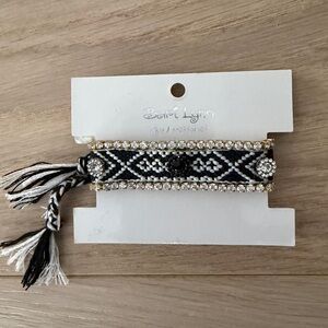 Bari Lynn Black and White Beaded Bracelet
